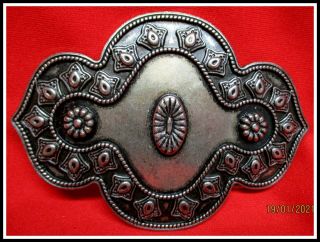 Designer Unusual Dark Gray Medieval Silver Antique Gothic Looking Belt Buckle