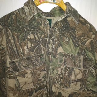 VTG USA CABELAS REALTREE Camouflage hunting shirt Mens XL Button Up long sleeve 2