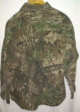 VTG USA CABELAS REALTREE Camouflage hunting shirt Mens XL Button Up long sleeve 3