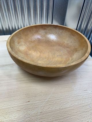 Vintage Wooden Dough Bowl Round