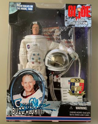 Buzz Aldrin Gi Joe,  Autographed In The Box Plus A July 21,  1969 Newsweek Mag
