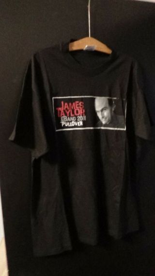 James Taylor & Band Pullover 2001 Tour Shirt Black Sz L Never Worn