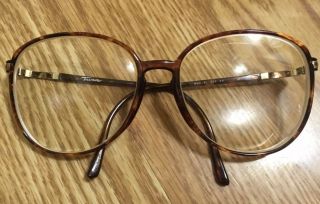 Vintage Tura Eyeglasses Frames Model Tl 307 Tortoise Plastic Metal Frame 58▫️18