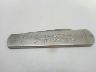 Vintage Red Goose Shoes Best For Boys Souvenir Advertising Pocket Knife