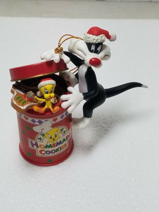 Vtg 97 Looney Tunes Sylvester and Tweety Homemade Cookies Christmas Ornament 2