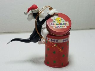Vtg 97 Looney Tunes Sylvester and Tweety Homemade Cookies Christmas Ornament 3