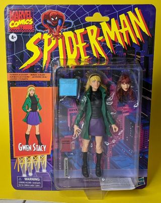 Retro Gwen Stacy 6 " Action Figure 2020 Hasbro Marvel Legends Spiderman Moc