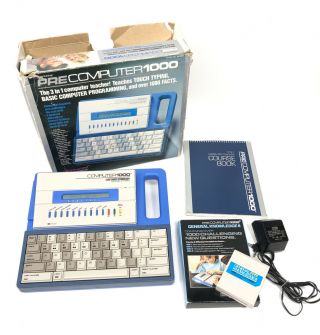 Vintage Vtech Precomputer 1000 Educational Electronic W/ Computer Book & Box