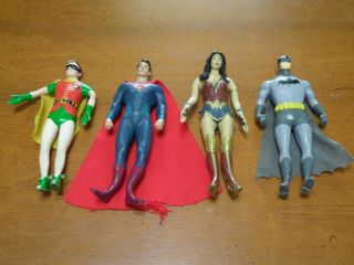 Dc Comics Classic Tv Series Batman Robin Superman Wonder Woman Bendable Figures