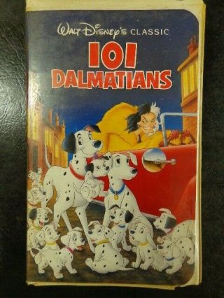 Vintage Walt Disney Black Diamond Classic 101 Dalmatians Vhs 1263