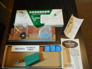 Vintage Tweeten Billiard Home Tip Repair Kit For Re - Tipping Pool Cues