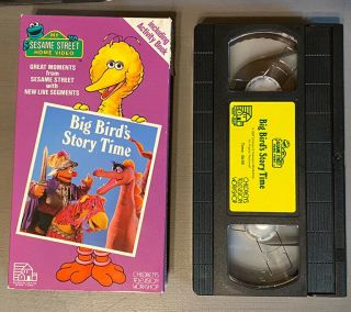 Vintage My Sesame Street Home Video Big Bird’s Story Time Vhs 1987 Jim Henson