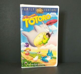 Vintage 1993 My Neighbor Totoro Studio Ghibli Vhs Anime Movie Plays Great Rare