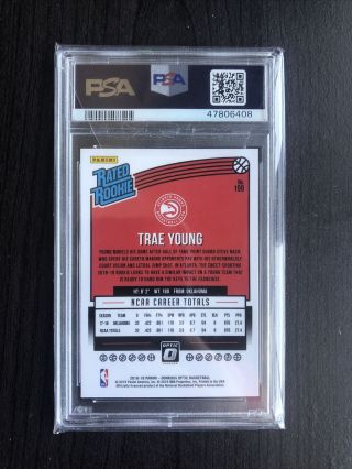2018 trae young Donruss Optic psa 10 Rated Rookie 2