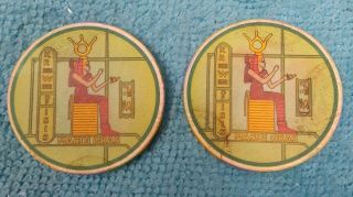 Lan5442 Set Of Two Vintage 1999 Krewe Of Isis Pocker Chips Mardi - Gras