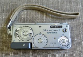 Vintage Mamiya - 16 Automatic Mini Spy Camera W/strap 25mm F2.  8 Lens,
