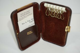 Vintage Prince Gardner Key Gard Case Holder Brown Leather
