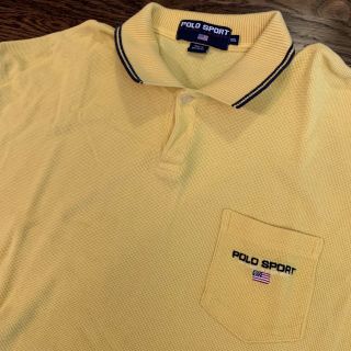 Ralph Lauren Polo Sport Vintage 90s Short Sleeve Casual Shirt Mens 2xl Yellow