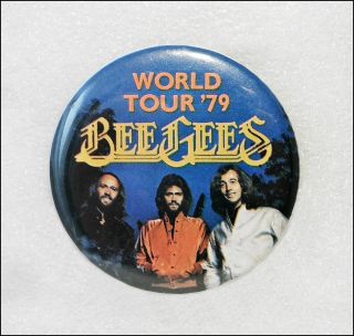 Bee Gees Vintage 1979 Concert Tour Button Pin Badge