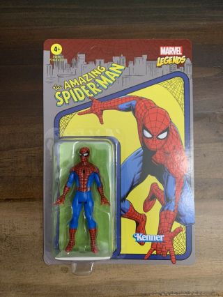 Marvel Legends The Spiderman Kenner Retro 3.  75” Action Figure