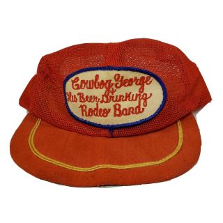 Vintage Strapback All Mesh Big Patch Trucker Hat Cowboy Beer Derby Cap Usa