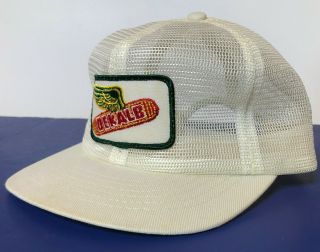 Vintage Dekalb All Mesh White Snapback Trucker Hat Cap K Products