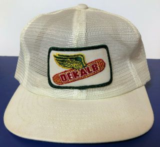 Vintage DEKALB All Mesh White Snapback Trucker Hat Cap K products 2