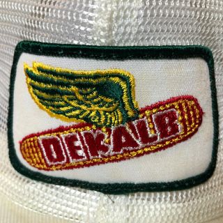 Vintage DEKALB All Mesh White Snapback Trucker Hat Cap K products 3
