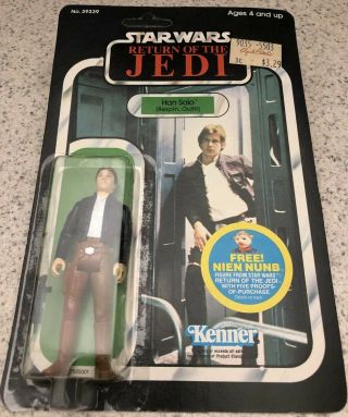Vintage Star Wars Rotj Han Solo Bespin Outfit Moc 48 Back Action Figure Kenner