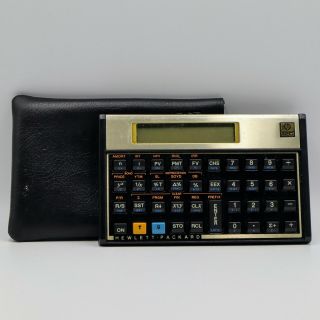 Vintage Hp 12c Financial Calculator Hewlett Packard With Case