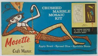 Vintage 1962 Mosette Craft Masters Calypso Music Crushed Marble Mosaic Kit