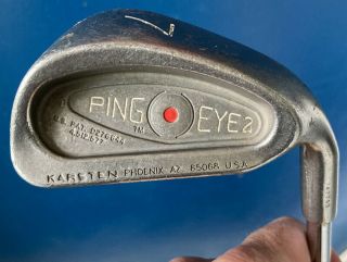 Vintage Ping Eye 2 Red Dot 7 Iron Zz Lite Steel Shaft Rh Men 