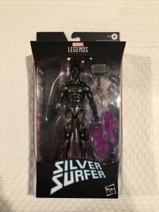 Hasbro Marvel Legends Series - Obsidian Silver Surfer With Mjolnir 6in.