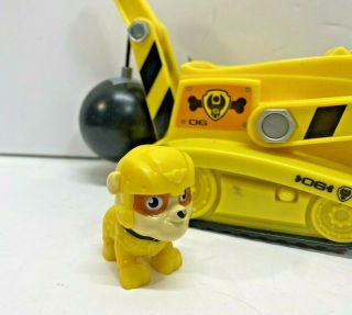 Paw Patrol Rubble Steam Roller Construction Truck Vehicle Wrecking Ball Figure 2