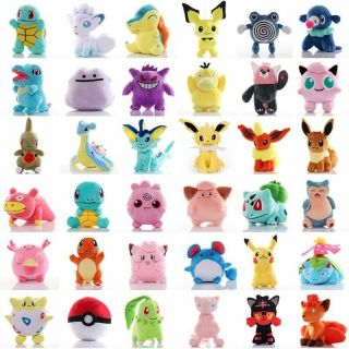 Anime Pokemon Plush Doll Toys Pikachu,  Charmander,  Squirtle & More