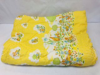 Toddler Sleeping Bag With Rabbits Vintage Baby Blanket Cute Nursery Decor