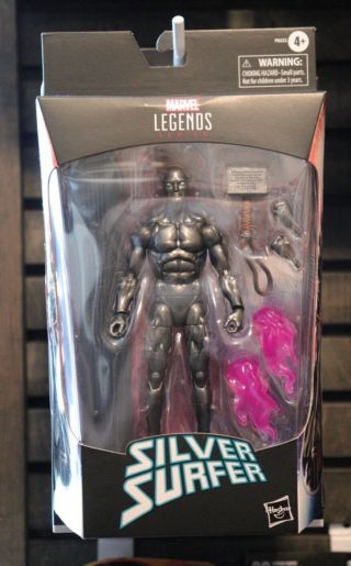 Marvel Legends Obsidian Silver Surfer Walgreens Exclusive Fallen One Mjolnir 6 "