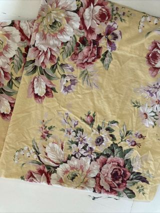 Euc Single Vintage Ralph Lauren Sophie Brooke King Pillowcase Yellow Floral