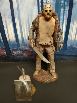 Custom 1/6 Scale Jason Voorhees Friday The 13th 2009 Remake Figure & Stand.