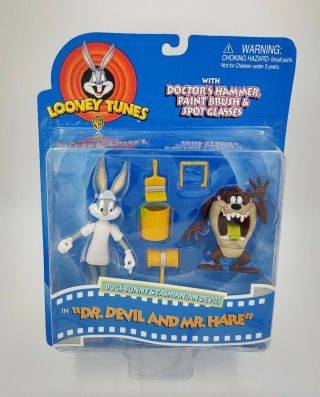 Bugs Bunny & Tasmanian Devil Dr.  Devil Mr.  Hare Playmates 1997 Moc