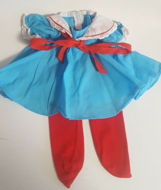 Vintage Cabbage Patch Clothes Outfit Sailor Dress Two Piece Red Blue Coleco Girl 2