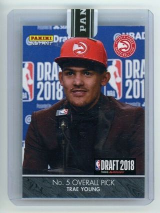 2018 Panini Instant Trae Young Rc Draft Black Parallel /25 Rookie Hawks