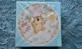 Vintage Springbok Mini Puzzle Happy Days 7 " Round Koala Flowers 1980s