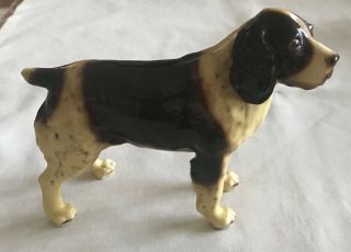 Rare Vtg Antique Porcelain Ceramic Dog Spaniel Setter By Mortens Studio Large 6 "
