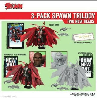 Spawn Kickstarter 3 Pack Trilogy Todd Mcfarlane Autographed