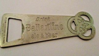 Vintage Ballantine Ale & Beer Advertising Bottle Opener Purity Body Flavor