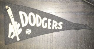 Vintage 1936 - 38 Bf3 Brooklyn Dodgers Mini Felt Baseball Pennant 4 1/2”