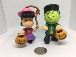 2017 Just Play Peanuts - Halloween Characters Charlie Brown & Lucy.  Solid Pvc