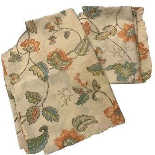 Vintage Pillowcases Set Of 2 Percale J.  C.  Penney Standard Beige Orange Green