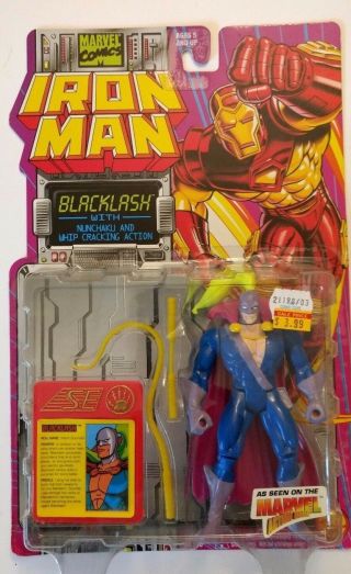 Marvel Comics Iron Man Blacklash W/ Nunchaku And Whip Cracking Action 1994 Nip